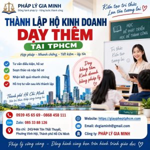Thành lập hộ kinh doanh dạy thêm tại TPHCM