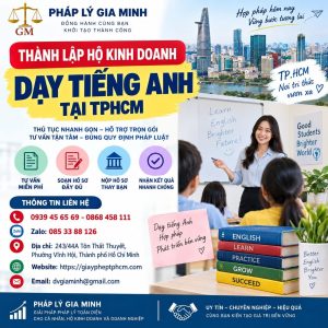 Thành lập hộ kinh doanh dạy tiếng Anh tại TPHCM