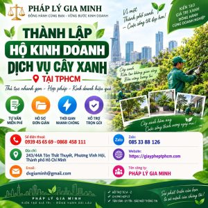 Thành lập hộ kinh doanh dịch vụ cây xanh tại TPHCM