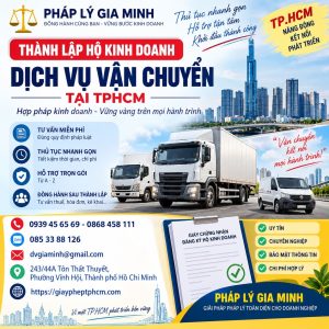 Thành lập hộ kinh doanh dịch vụ vận chuyển tại TPHCM