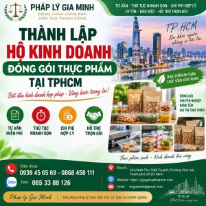 Thành lập hộ kinh doanh đóng gói thực phẩm tại TPHCM