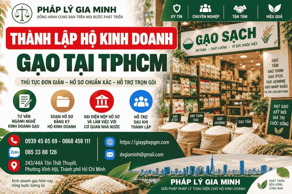 Thành lập hộ kinh doanh gạo tại TPHCM