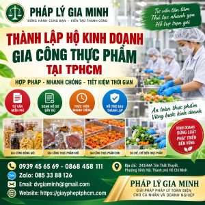 Thành lập hộ kinh doanh gia công thực phẩm tại TPHCM