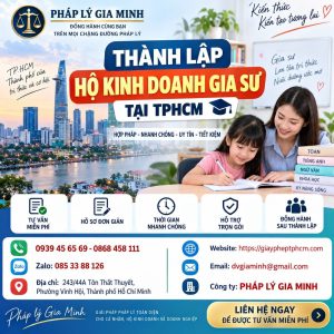 Thành lập hộ kinh doanh gia sư tại TPHCM