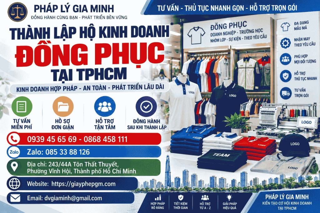 Thành lập hộ kinh doanh đồng phục tại TPHCM