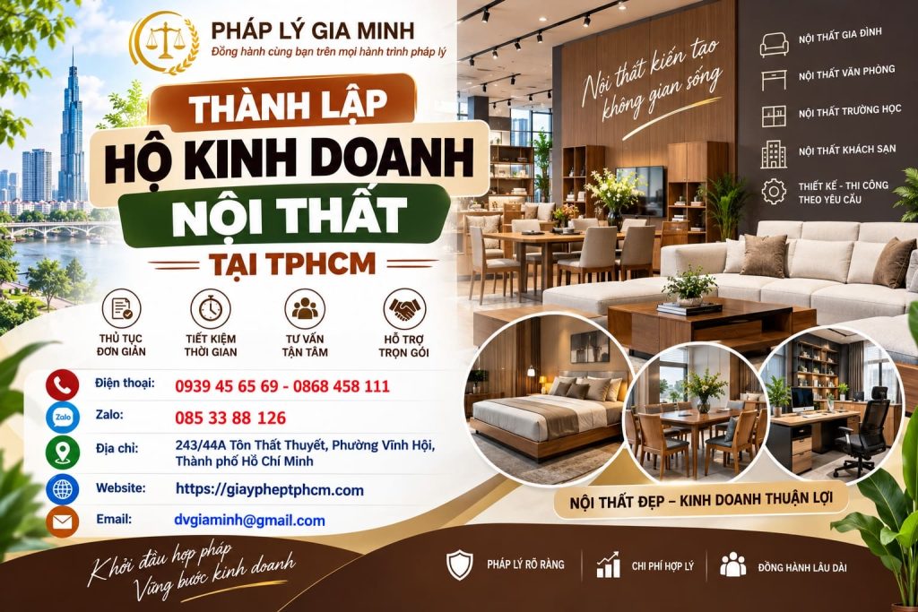 Thành lập hộ kinh doanh nội thất tại TPHCM