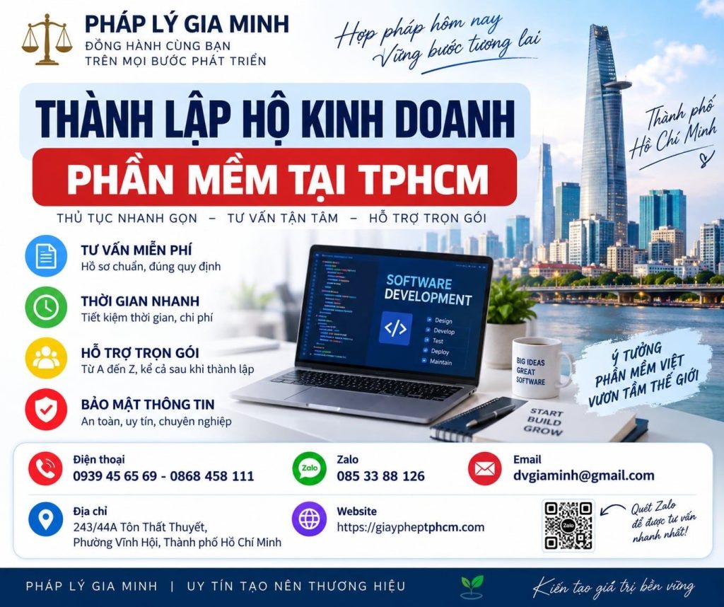 Thành lập hộ kinh doanh phần mềm tại TPHCM