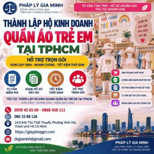 Thành lập hộ kinh doanh quần áo trẻ em tại TPHCM