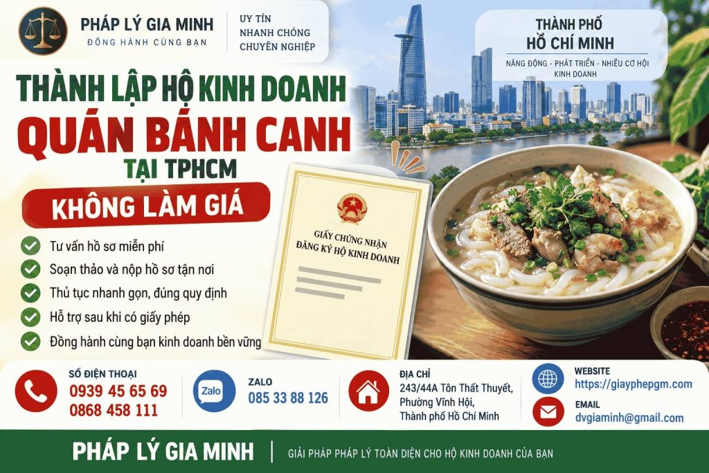 Thành lập hộ kinh doanh quán bánh canh tại TPHCM – Điều kiện, ngành nghề và giấy phép cần biết 1 Thành lập hộ kinh doanh quán bánh canh tại TPHCM