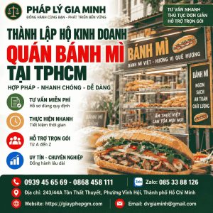 Thành lập hộ kinh doanh quán bánh mì tại TPHCM