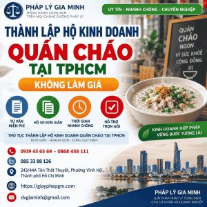 Thành lập hộ kinh doanh quán cháo tại TPHCM