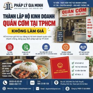 Thành lập hộ kinh doanh quán cơm tại TPHCM
