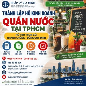 Thành lập hộ kinh doanh quán nước tại TPHCM