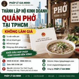 Thành lập hộ kinh doanh quán phở tại TPHCM