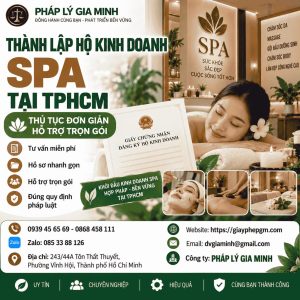 Thành lập hộ kinh doanh spa tại TPHCM