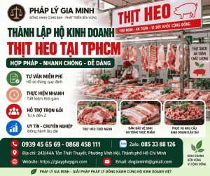 Thành lập hộ kinh doanh thịt heo tại TPHCM