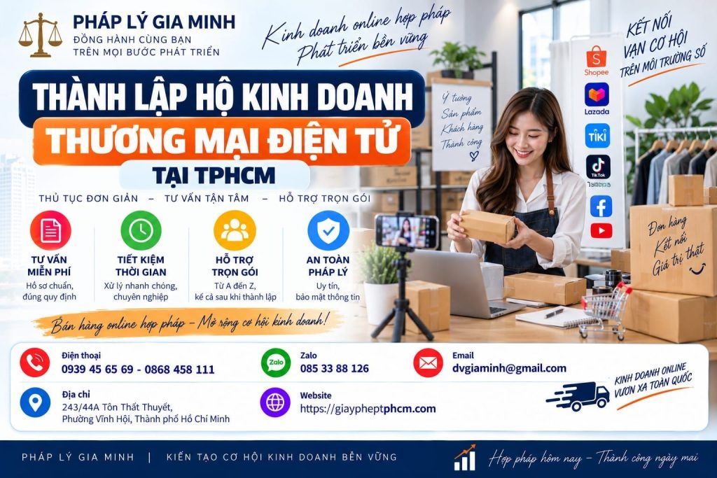 Thành lập hộ kinh doanh thương mại điện tử tại TPHCM – Hồ sơ, thủ tục và lưu ý khi kinh doanh online 1 Thành lập hộ kinh doanh thương mại điện tử tại TPHCM