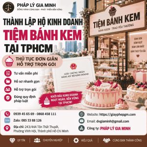 Thành lập hộ kinh doanh tiệm bánh kem tại TPHCM