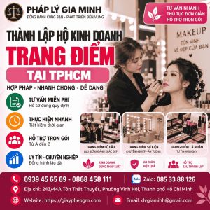 Thành lập hộ kinh doanh trang điểm tại TPHCM