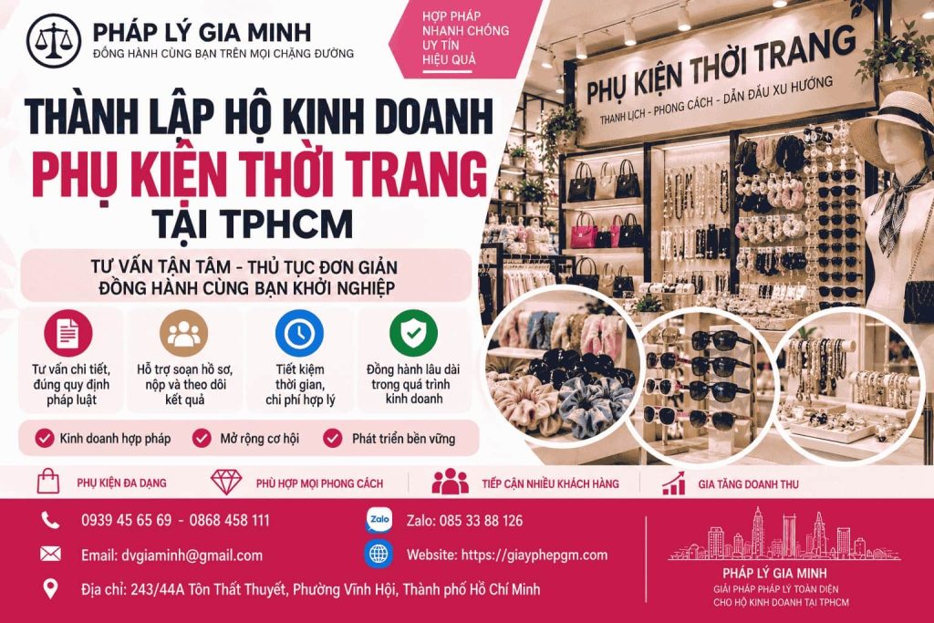 Thành lập hộ kinh doanh phụ kiện thời trang tại TPHCM – Hồ sơ, thủ tục và điều kiện kinh doanh 1 Thành lập hộ kinh doanh phụ kiện thời trang tại TPHCM