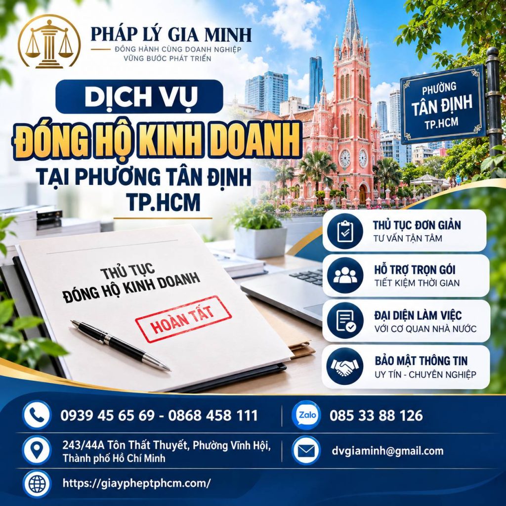 Dịch vụ đóng hộ kinh doanh tại phường Tân Định TP.HCM