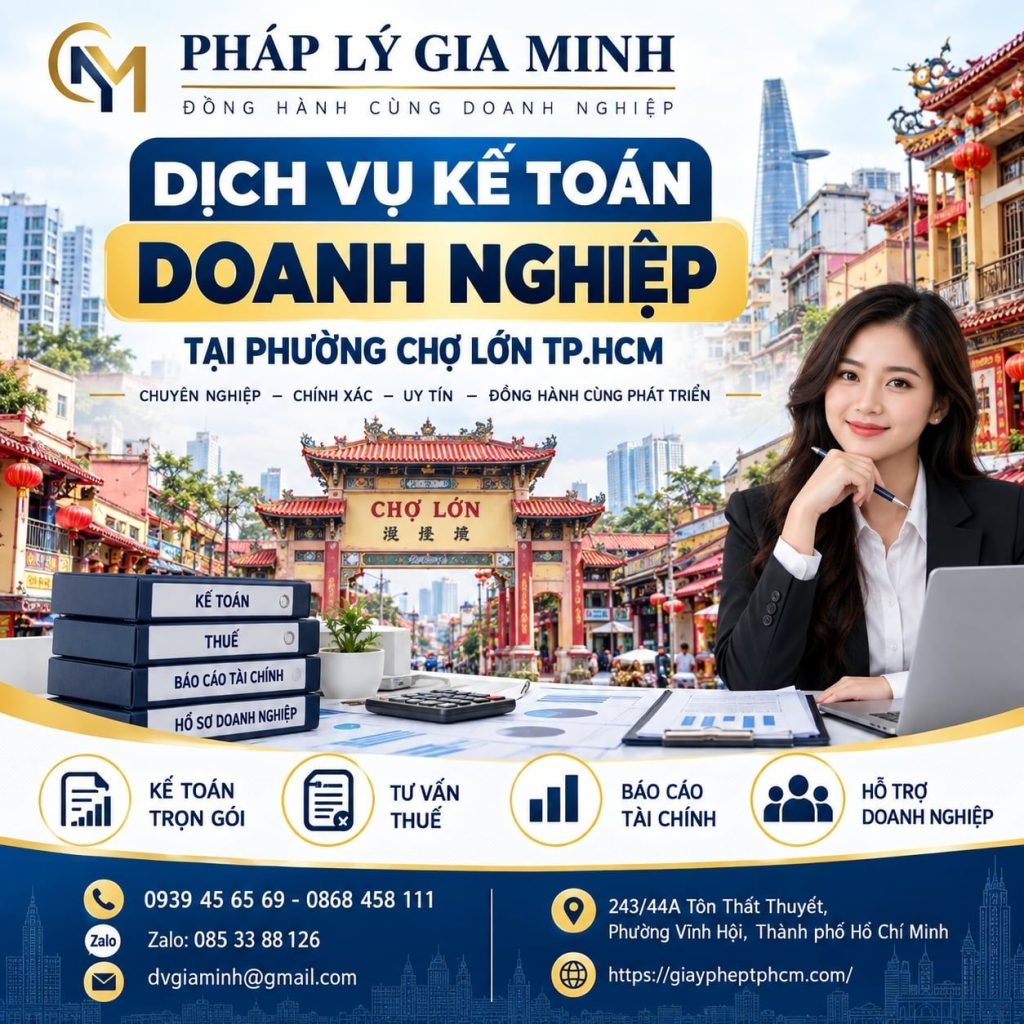 Dịch vụ kế toán doanh nghiệp tại phường Chợ Lớn TPHCM 1 Dịch vụ kế toán doanh nghiệp tại phường Chợ Lớn TP.HCM