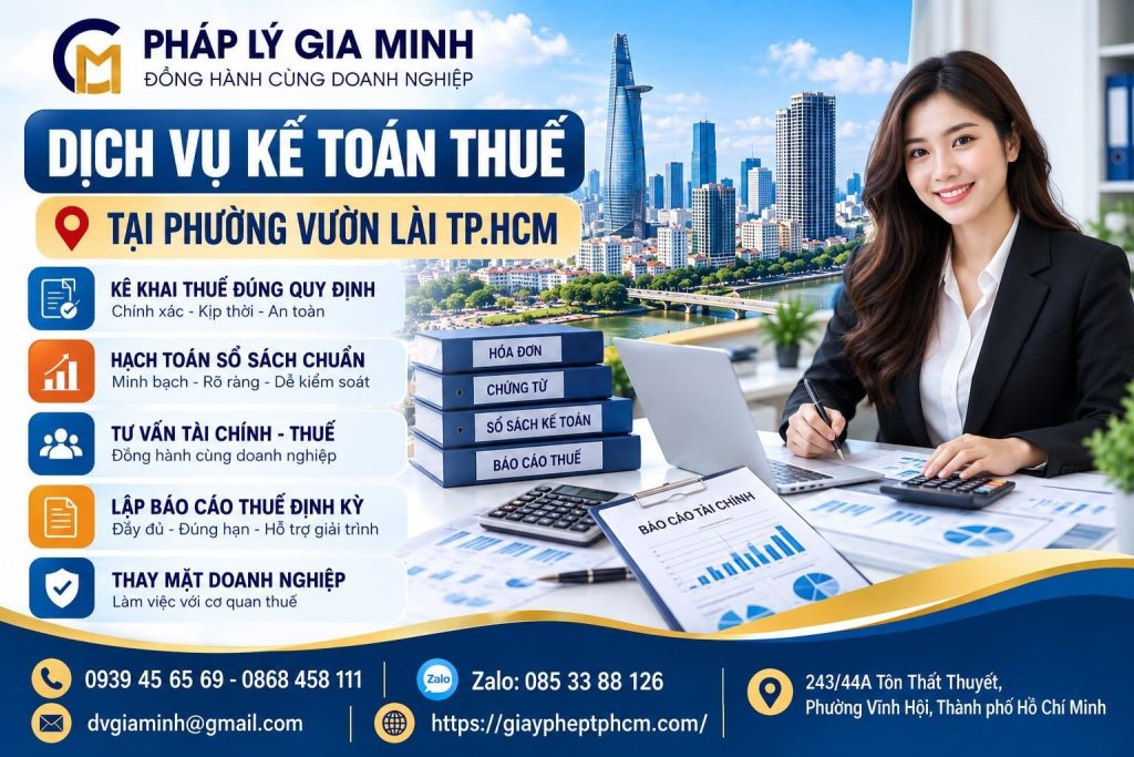 Dịch vụ kế toán thuế tại phường Vườn Lài TP.HCM
