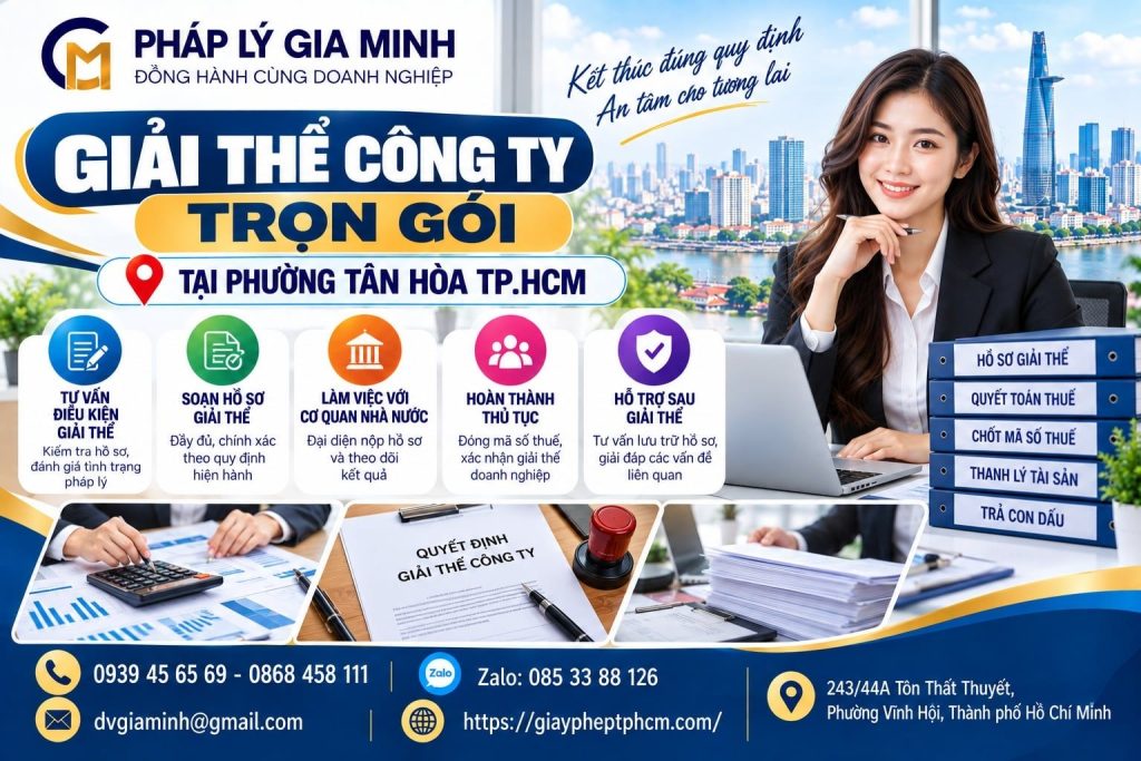 Giải thể công ty tại phường Tân Hòa TP.HCM