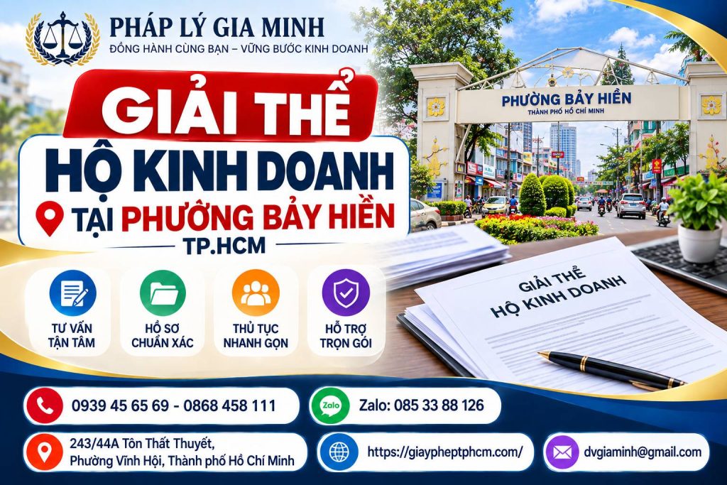 Giải thể hộ kinh doanh tại phường Bảy Hiền TP.HCM